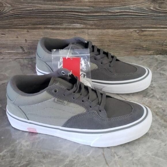 New Vans Rowan Pro Grey White Skateboarding Sneakers - Picture 4 of 9